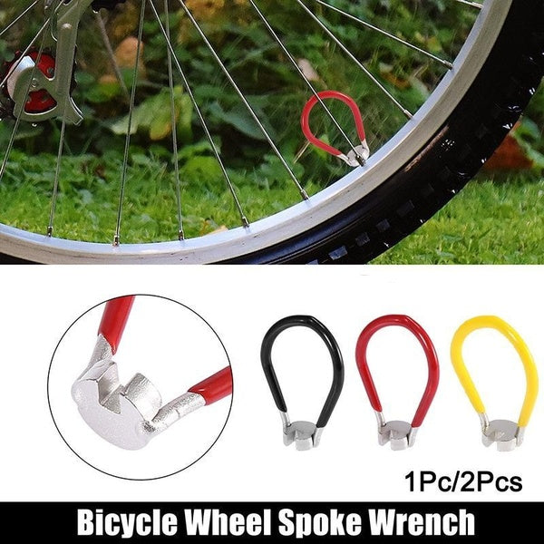 X AUTOHAUX 1-2PCS Bike Disassemble Repair Tool Flexible Adjustment Wheel Rim Wrench Spanner Adjuster Bicycle Spoke Wrench 3.7mm