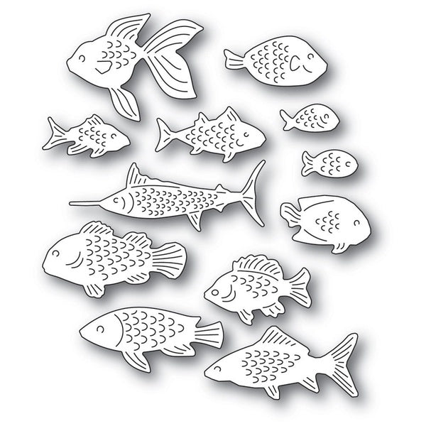 Diy Mini Fishes Metal Cutting Dies Frame Craft Cutting Die Embossing Stencil for Handmade Paper Card Making Scrapbooking