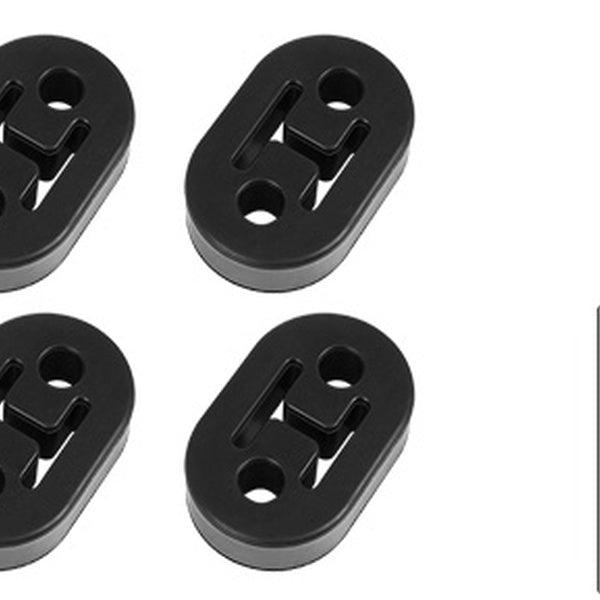 4pcs 2 Holes 12mm Dia Black EPDM Rubber Car Exhaust Hangers Bushing 73x47x21mm