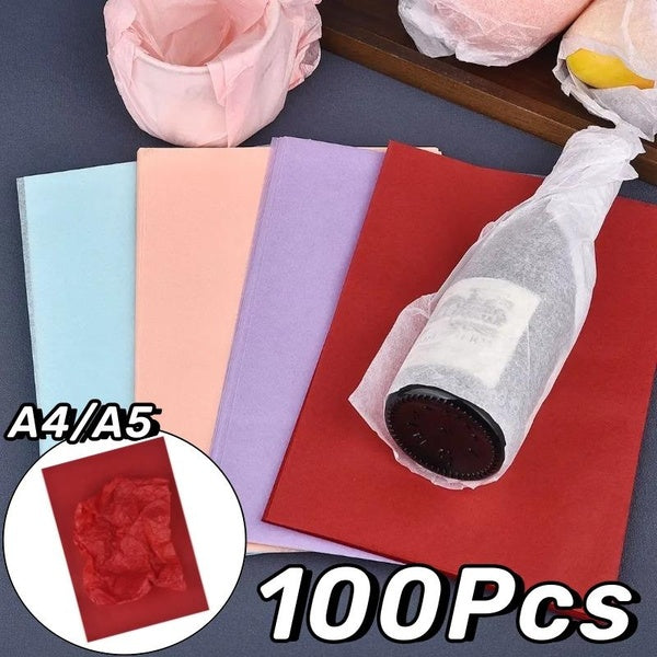 100 Sheets-pack A4-A5 Lined Tissue Paper Clothing Compartment Moisture-proof Paper DIY Translucent Gift Wrapping Paper Sydney Paper