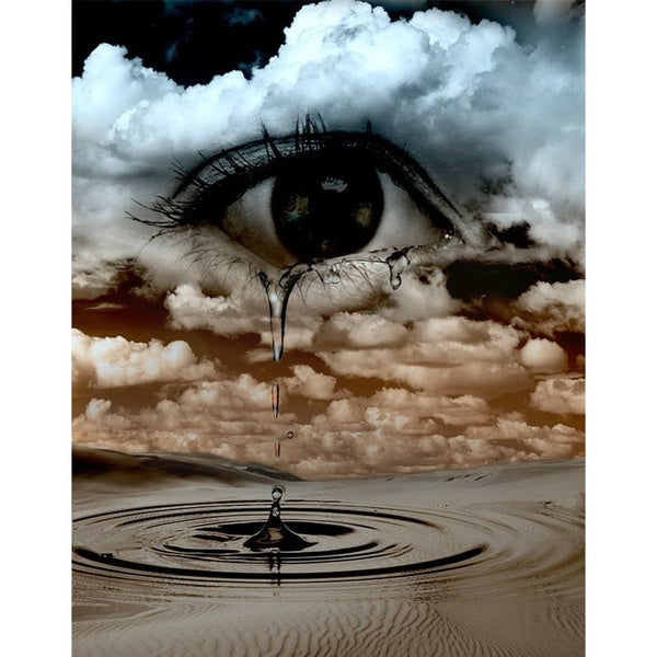 Fantasy Eye DIY 5D Diamond Painting Full Drill with Number Kits Home and Kitchen Fashion Crystal Rhinestone Cross Stitch Embroidery Paintings Canvas