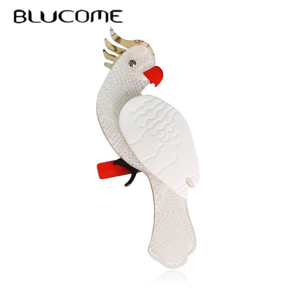 Blucome Cute Vivid Bird Brooches For Women Handmade Custom Acrylic Winter Animal Design Pin Jewelry Accessories High Quality Matron Inn