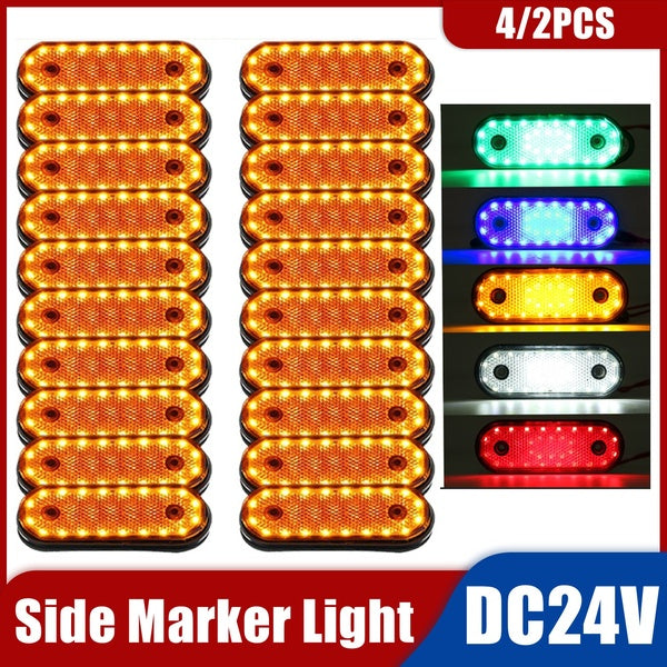 4-2PCS 30LED Side Marker Light Truck Remorque Feu arrière Ship Turn Signal Lights Truck Waist Light