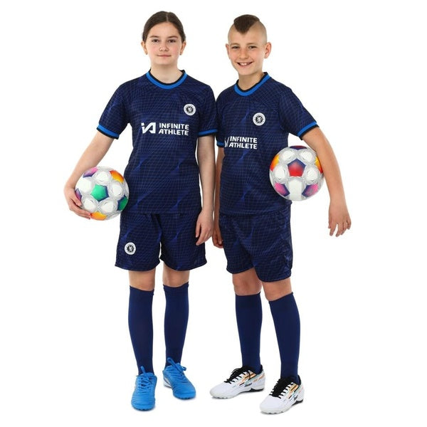 Kids-youth soccer football jersey and shorts Chelsea CO-6332