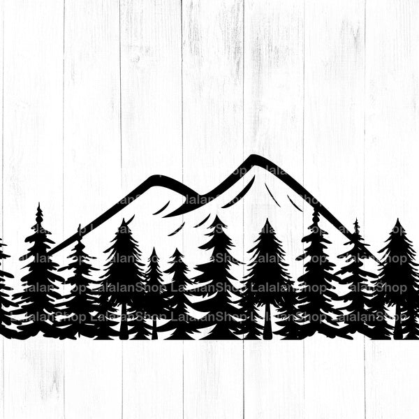 2pcs, Mountain and Forest, Camping Night Reflective Stickers Vinyl Decal Car Window Sticker