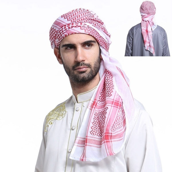 Muslim Arabia Men's Turban Scarves Middle East Saudi Headscarf Hat All Match Headband