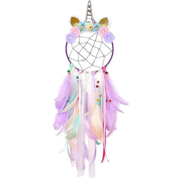 Dream Catchers for Kids Unicorn Dream Catcher Feather Wall Decor for Girls Bedroom Flower Wall Hanging Decoration Flower Dream Catcher