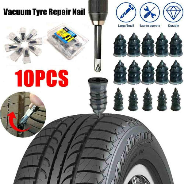 Tire Repair Nail Self-Tapping Screw Tire Repair Kits Tire Screw Plug Tire Repair Rubber Nail Tire Fix Suitable for car Motorcycle Jeep Truck Tractor
