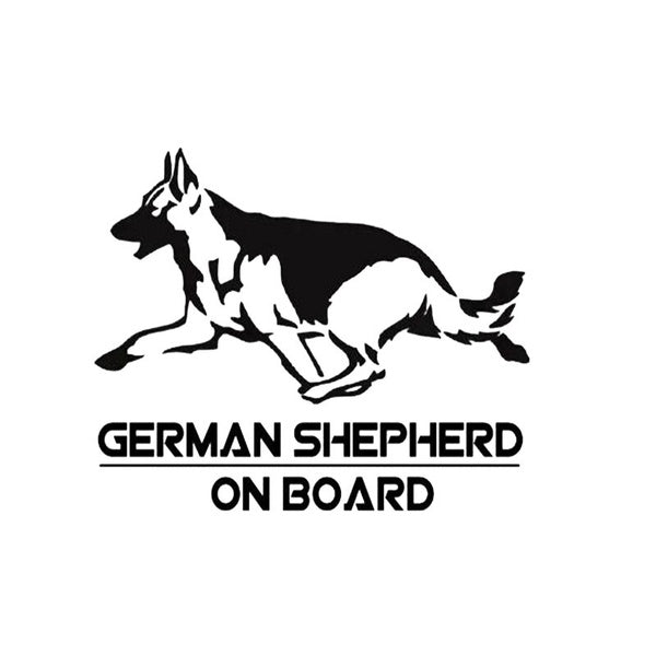 2PCS Funny Animal Car Sticker German Shepherd On Board Decal Vinyl For Auto Car Styling Car Decoration C789