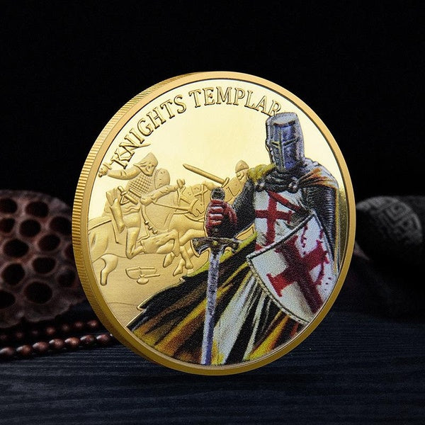 Templar Knight Commemorative Coin Gold-silver Metal Badge Gift Collection