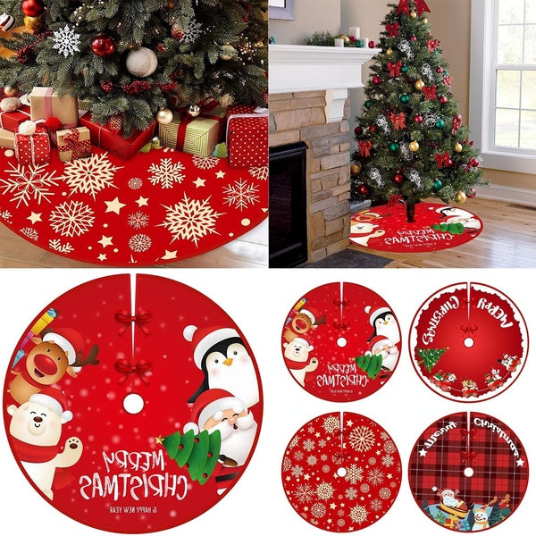 Christmas Tree Skirt Decoration Xmas Floor Mat Cover Home Party Decor Home New Year Xmas Party Supplies Ornaments Decor