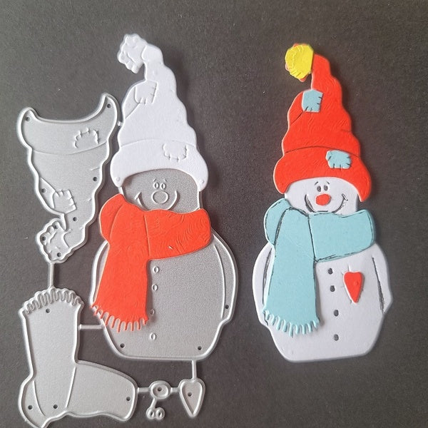 Christmas Lovely Snowman Metal Cutting Dies Stencil Template for DIY Scrapbooking Embossing Paper Card Album Making Decor Craft