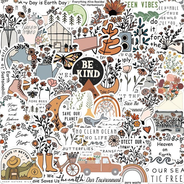 10-50Pcs Motivational Phrases Stickers Encourage Environmental Protection Graffiti Stickers for DIY Luggage Laptop Skateboard Motorcycle Bicycle Stic