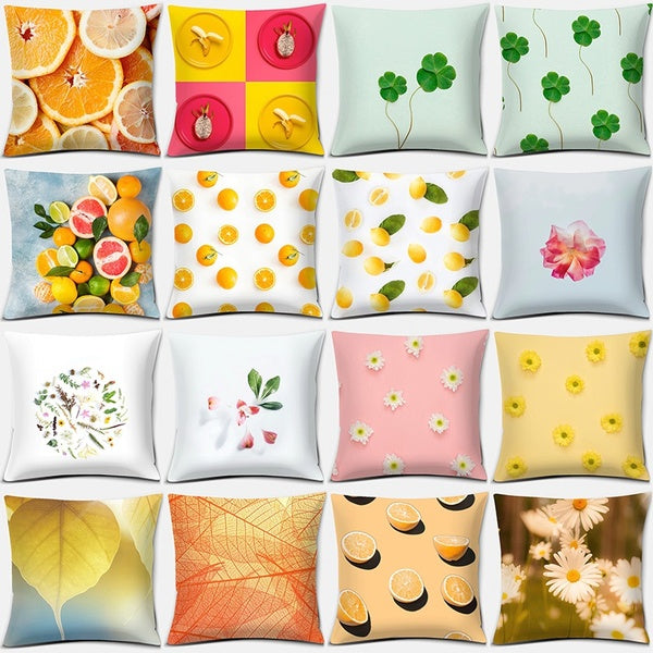 Fruit plants Series Pillow Gift Home Office Decoration Pillow Bedroom Sofa Car Cushion Cover (45cm * 45cm)