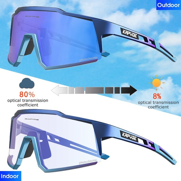 Photochromic Glasses Outdoor Transition Lens Sunglasses MTB Road Sport Driving Bike Eyewear UV400 Cycling Goggles Women Men