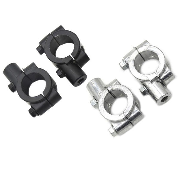 22mm 25mm Universal Motorcycle Bike Handlebar Bracket Clamp 10mm 8mm Thread Motorcycle Mirror Mount Clamp Rear View Mirror Holder Adapters
