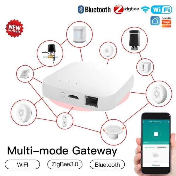 MOES Tuya ZigBee-hub Bluetooth, filaire ou sans fil, WiFi 2,4 GHz, y compris 5 types, fonctionne avec la télécommande Alexa Google Home Smart Life AP