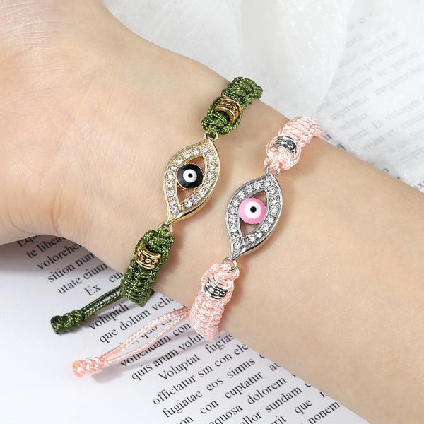 50 Couleurs Mode Bleu Evil Eye Bracelet Femmes Hommes À La Main Tressé Rouge Noir Corde Fil Chanceux Turc Bracelets Charme Amitié Bijoux