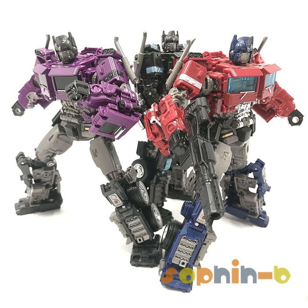 Transformation Black Convoy and Commander OP Red and Purple w- Metal Parts Figure KO Devastator