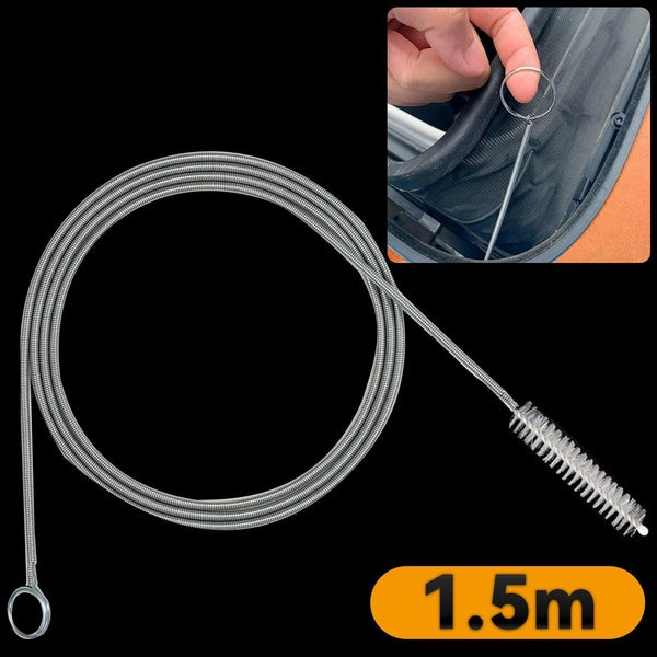 Flexible Car Drain Dredge Sunroof Cleaning Scrub Brush Tool 150CM Stainless Steel Drainage Hole Water Tube Accessories Universal