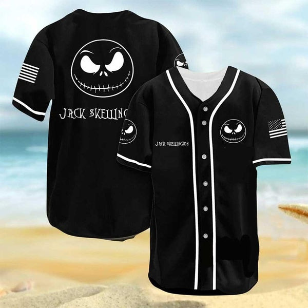 Jack Skellington Baseball Jersey Shirt