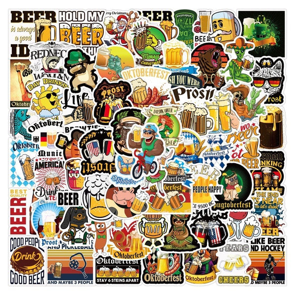 10-50Pcs The Munich Oktoberfest Sticker Oktoberfest Funny Beer Graffiti Stickers for DIY Luggage Laptop Skateboard Motorcycle Bicycle Stickers