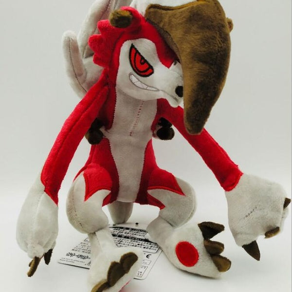 30CM 12"In Pocket Elfin Monsters Midnight Lycanroc Plush Toy Stuffed Doll Figure Kid Gift