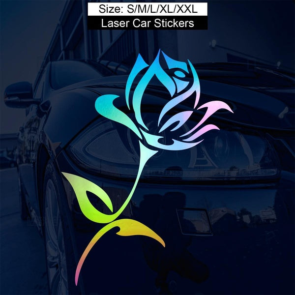 1pc Beautiful Rose Flowers Car Stickers Car Body Window Bumper Waterproof Vinyl Decal Auto Sticker Car Accessories