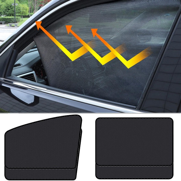 Universal Car Window Sunshade Sun Shade Door Side Summer Sunshades Shield Interior Screen Curtain Windscreen Magnetic Mesh UV