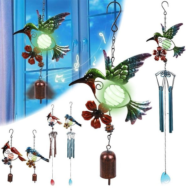 Wind Chimes with Glow In The Dark Ball Romantic Metal Tube- Bell Wind Chimes Home Decor Outdoor Garden Patio Yard Wall Hanging Ornament Decoration Gi