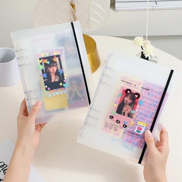 A5 Photocard Binder Diy Photocard Collect Book Idol Polaroid Album Scrapbook Kpop Photo Album Journal Notebook Card Binder