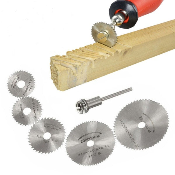Mini Circular Saw Blade Set HSS Cutting Disc Rotary Tool Accessories for Compatible WPC Aluminum []