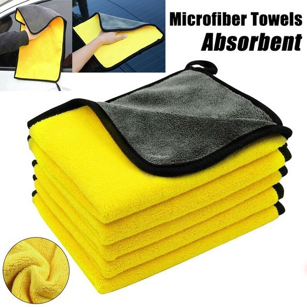 1-3 Pcs Car Coral Fleece Auto Wiping Rags Efficient Super Absorbent Microfiber Cleaning Cloth Home Car Washing Cleaning Towels