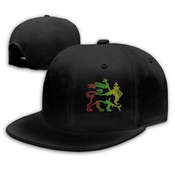 Lion Of Judah Rasta Reggae Roots Date Hommes Femmes Casquette De Baseball À Pointe Réglable Bord Plat Chapeau Hip Hop