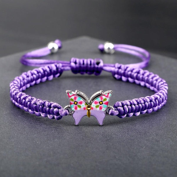 30 Styles Charme Bracelets Tressés Multicolores Corde Rouge À La Main Bracelet Réglable Avec Pendentif Papillon Pour Femme Homme Filles Bijoux D'amit