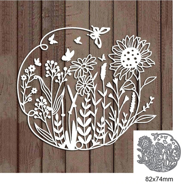 Flowers Butterfly Grass Metal Cutting Dies for DIY Scrapbooking Album Paper Cards Decorative Crafts Embossing Die Cuts