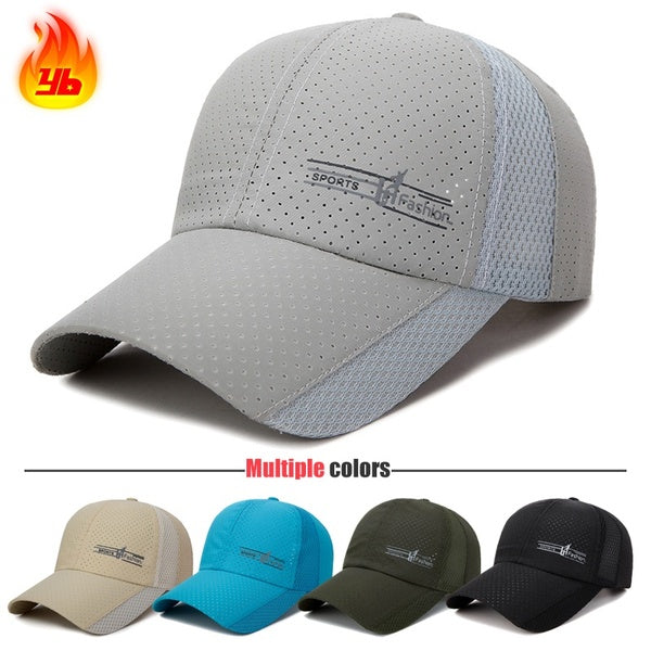 5 couleurs nouvelle mode casquette de baseball décontractée sport de plein air Snapback chapeaux pour hommes et femmes à séchage rapide, perforé, res