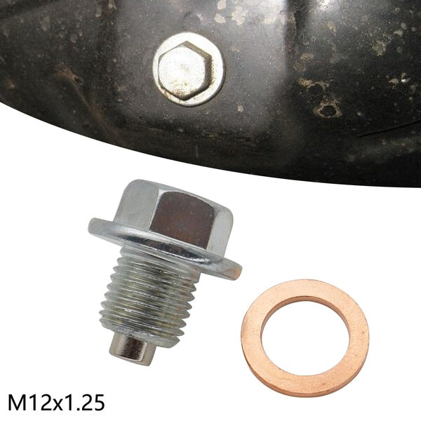 M12*1.25MM Magnetic Oil Sump Nut Drain Oil Plug Screw Oil Drain Nut Bolt Washer