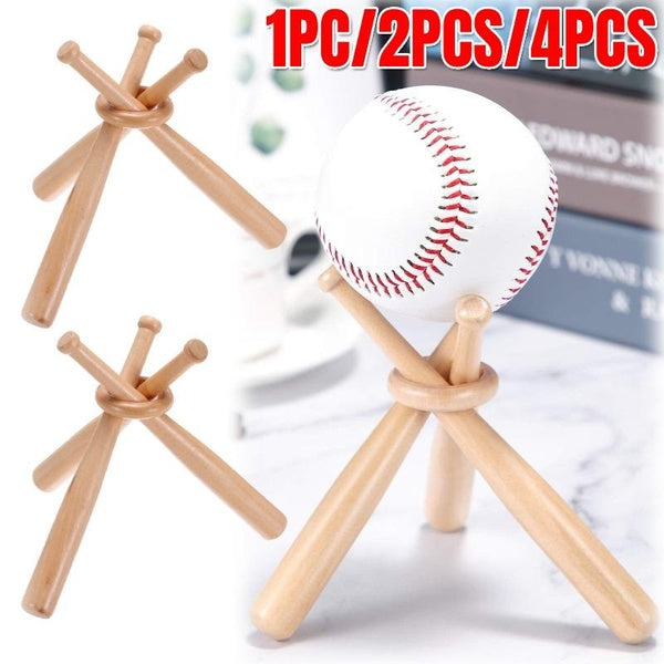1pc-2pcs-4pcs Baseball Stand Baseball Holders for Balls Display Wooden Baseball Bat Display Stand Holder Display Baseball Centerpieces for Tables for