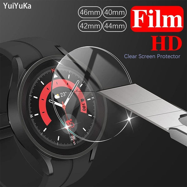 YuiYuKa Tempered Glass - Soft Film for Samsung Galaxy Watch 4-5 44mm 40mm 4 Classic 46mm 42mm HD Hydraulic Clear Screen Protector for Galaxy Watch 4