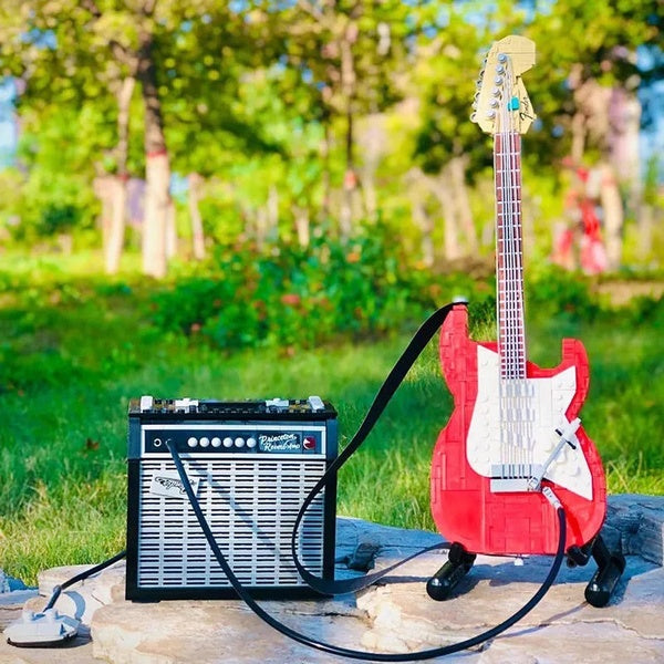 New 1070pcs Guitar Model Building Block Brick Educational Assembly Toy Children Gift