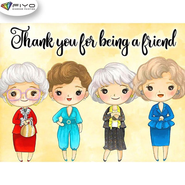 FIYO Cartoon Man Diamond Painting Kits For Adults DIY 5D Diamond Mosaic Diamond Painting Home and Kitchen Fashion Canvas Pictures Wall Decoration Gif