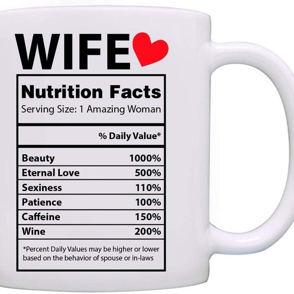 Valentines Day Gifts for Her - Best Wife Gifts Ever - Wife Mug - Gifts for Wife From Husband - Anniversary Gifts for Her