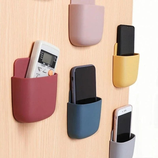 Wall Mounted Storage Box Household Living Room Conditioner Remote Control Bedside Phone Storage Holder Organizer Box Shelf