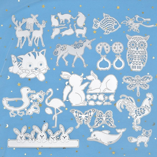 Matrices de découpe en métal pour animaux Matrices de gaufrage en dentelle pour artisanat de marquage de cartes en papier de scrapbooking