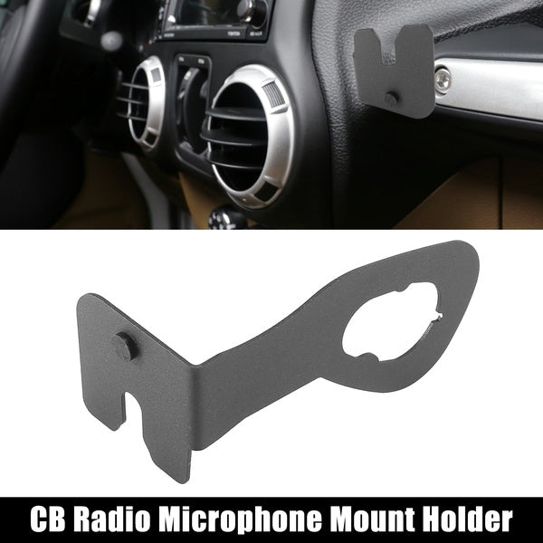 for CB Radio Microphone Holder Mount Bracket Kit Black for Jeep Wrangler JK JKU 2011-2018