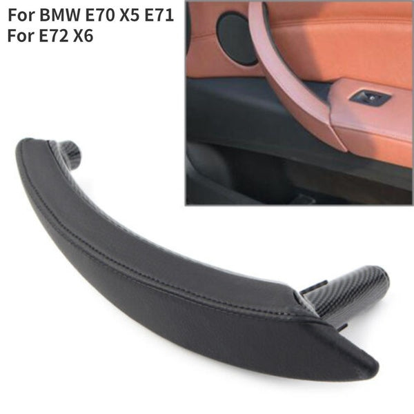 1 pc gauche-droite en cuir intérieur panneau de porte poignée tirer revêtement d'habillage pour BMW E70 X5 E71-E72 X6