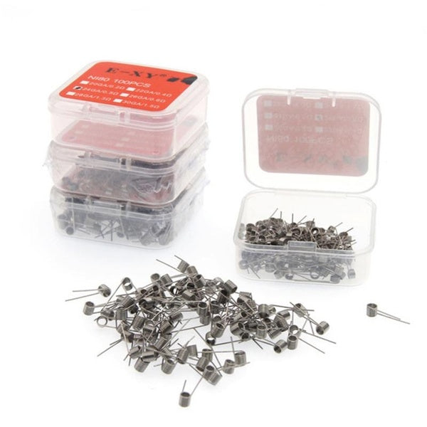 Prebuilt Coil S316 A1 Ni80 RDA RBA Tank Wick Wire DIY Premade Coil Jig Pre Coiled Resistance Heating Wire