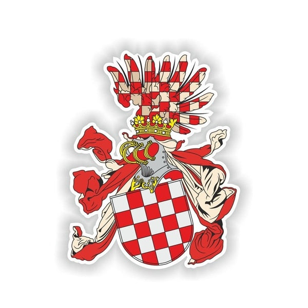 10.8CM*13.7CM Car Sticker Croatia Crown land Coat Of Arms Helmet Motorcycle Decal 6-1557