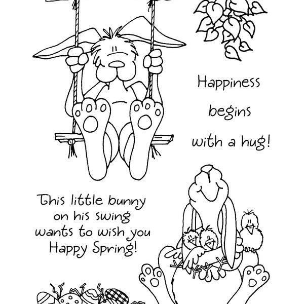 2021 New Happy Easter Silicone Clear Stamp for DIY Scrapbooking